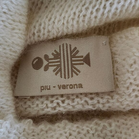 Piu Verona Made in Italy superkid mohair/ merino wool embroidered sequins Sweate - Picture 5 of 8